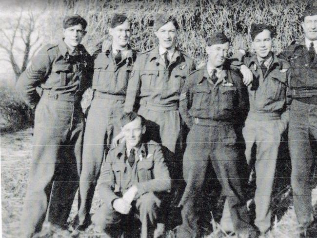 John Bede (Jack) Newman, ,(BACK LEFT ) Lancaster Bomber was shot out of the skies over Germany during one of the great military debacles of World War 11. , The Nuremberg Raid which took place on March 30/31 1944