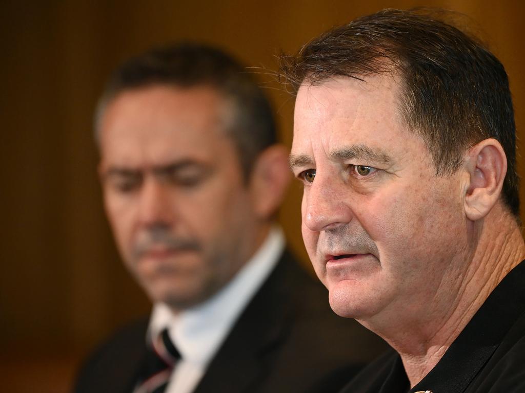 Ross Lyon addressed talk of a rift with Lethlean last year. Picture: Quinn Rooney/Getty Images