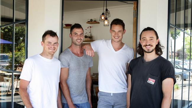 Hugh Hindle, Matt Vero, Steve Rowley, Cam Reid at Port Melbourne’s Station Street Trading Co.