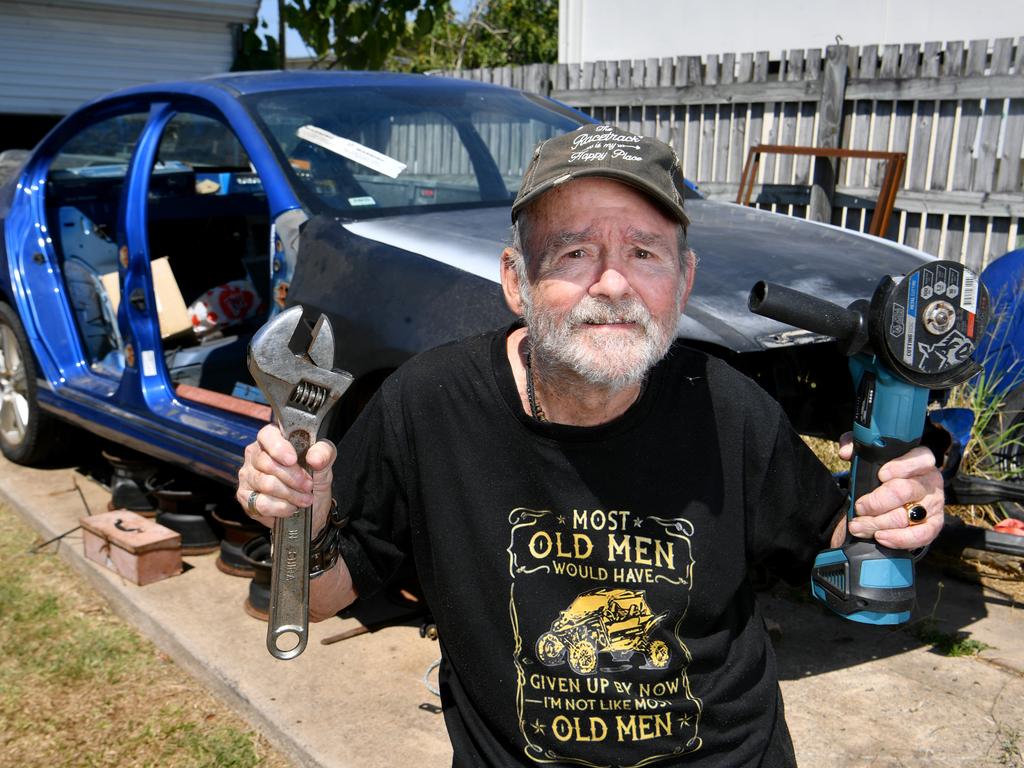 Townsville resident John Parry building FG Falcon for last race car