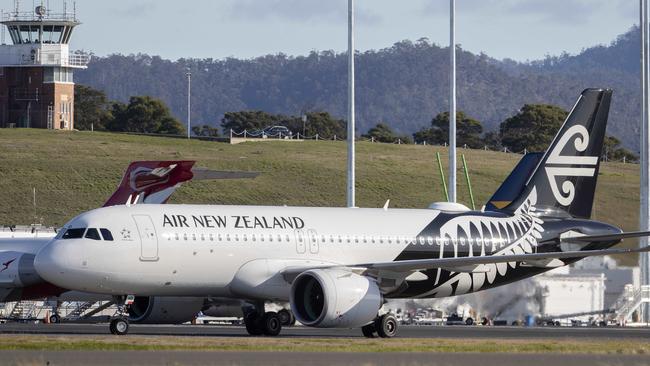 Air New Zealand at Hobart International Airport. Picture: Chris Kidd