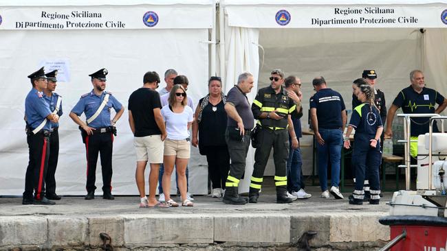 Lynch’s body was identified Thursday as one of five pulled from the wreckage of the Bayesian. Divers were still looking for the body of his 18-year-old daughter, Hannah. Picture: Alberto Pizzoli/AFP