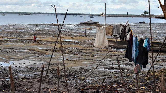 The coastal town of Daru, in Papua New Guinea, where China wants to build a $39bn seaport and industrial centre. Picture: AAP