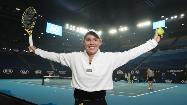 Caroline Wozniacki is playing her final Australian Open. Picture: Michael Klein