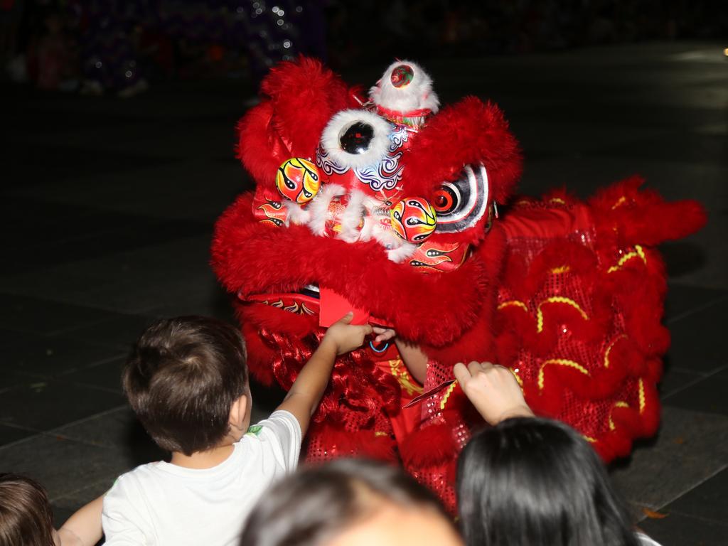 CADCAI Dragon and lion performances ended the last night of Chinese New Year festivities in Cairns. Picture: Kate Stephenson