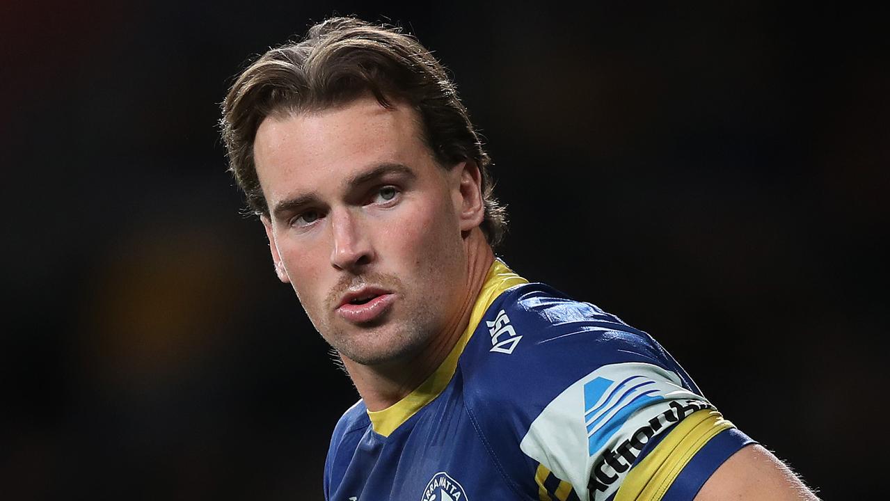 Parramatta's Clint Gutherson during warm up before the NRL Semi Final between the Parramatta Eels and South Sydney Rabbitohs at Bankwest Stadium, Parramatta. Picture: Brett Costello