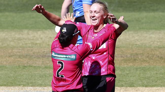 Garth celebrates during a Scorchers semi-final. Picture Sarah Reed