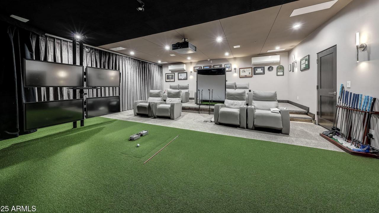 The home also has a golf simulator. Picture: David Newman Partners