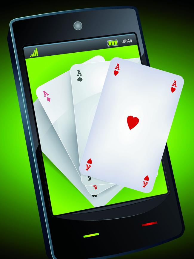 Smartphone gambling.