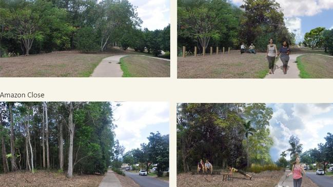 Before and after images supplied by Powerlink ahead of tree removal.