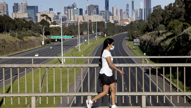 Melbourne’s case numbers need to keep going down to ease restrictions. Picture: NCA NewsWire/David Geraghty