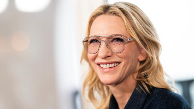 TOPSHOT - Australian actress Cate Blanchett attends the Kering Women in Motion Talk on the sidelines of the 77th edition of the Cannes Film Festival in Cannes, southern France, on May 20, 2024. (Photo by Julie SEBADELHA / AFP)