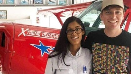 Liz Thomas with her partner, pilot Stuart Weavell, who died in a tragic plane crash near Lockhart River on March 11, 2020. Picture: Facebook