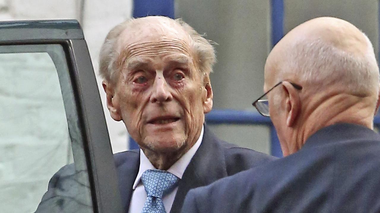 Britain's Prince Philip leaves King Edward VII Hospital in London. Picture: Philip Toscano/PA via AP