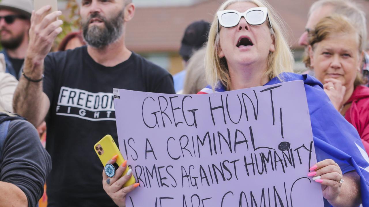 Anti-vaxxers Protest Outside Health Minister Greg Hunt’s Office | The ...