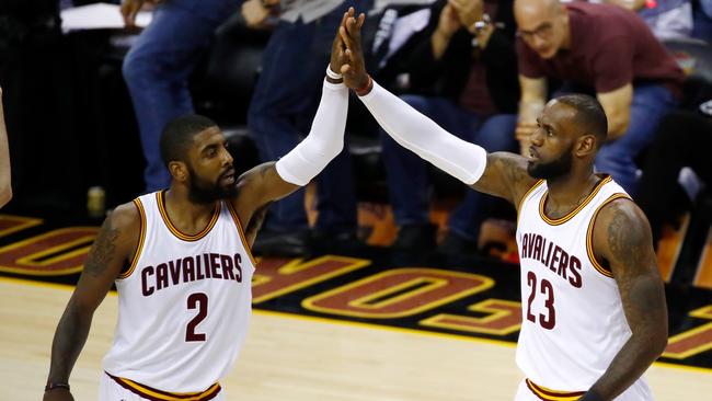 Kyrie Irving and LeBron James.