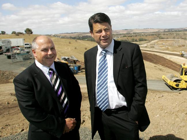 Premier Steve Bracks and then Minister for Roads and Ports Tim Pallas.