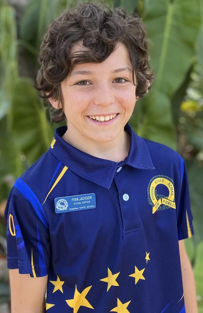 Pomona State School 2023 School Captain, Finn Jackson.