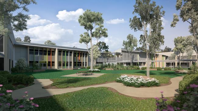 An artist impression of the new special school at Upper Coomera.