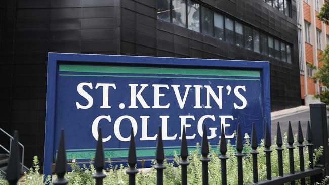 St Kevin’s College has launched an investigation after a spinning wheel with a range of degrading dares was found in a boys’ football changeroom. Picture: AAP