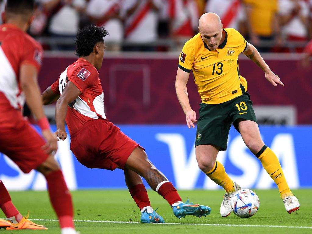 Mooy played a crucial role in Australia’s narrow win over Peru. Picture: Joe Allison/Getty Images