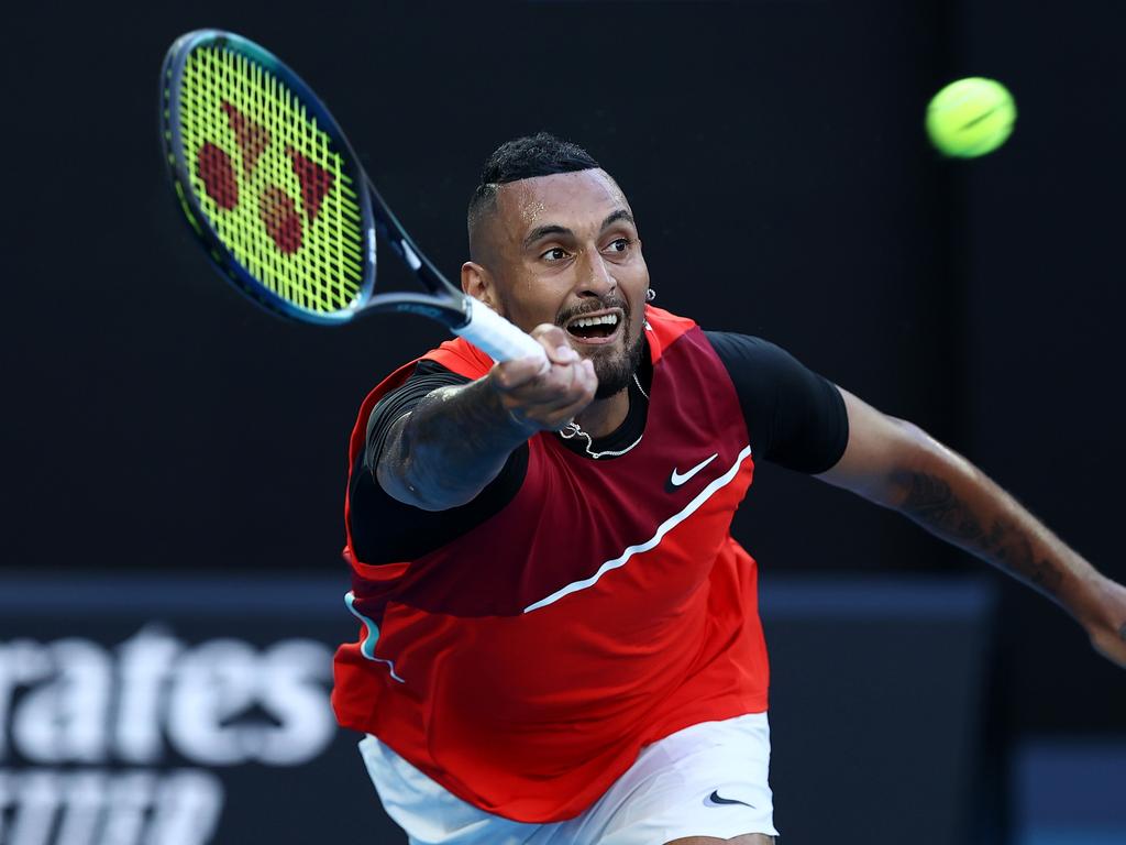 Kyrgios tried his best — and produced some stunning tennis in the process, but it wasn’t enough. Picture: Getty Images
