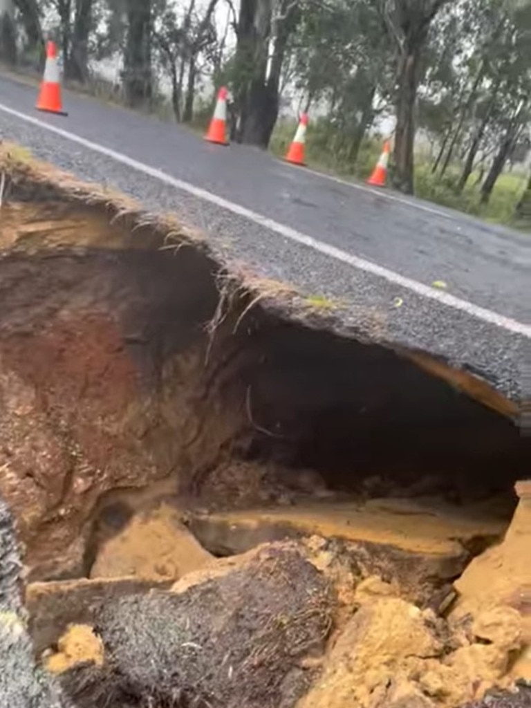 The tunnel began on one side of the road. Picture: Hume Police District. Picture: Hume Police District.