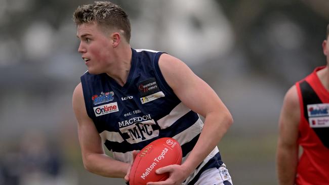 Sam Indian in action for Macedon. Picture: Andy Brownbill