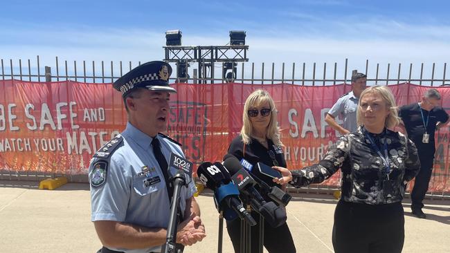 Acting Chief Superintendent Rhys Wildman said police were on alert for ‘whatever may come our way’, including older ‘toolies’ looking to gatecrash the event after last year’s Schoolies was cancelled due to the pandemic.