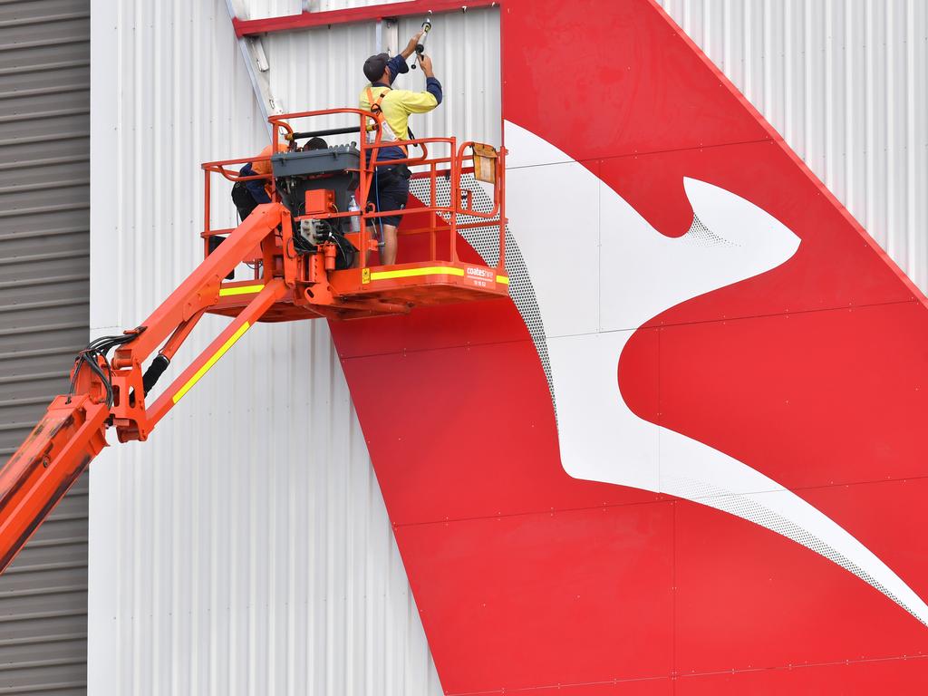 Qantas will resume minimum domestic flights after an Australian government request. Picture: AAP Image/Darren England