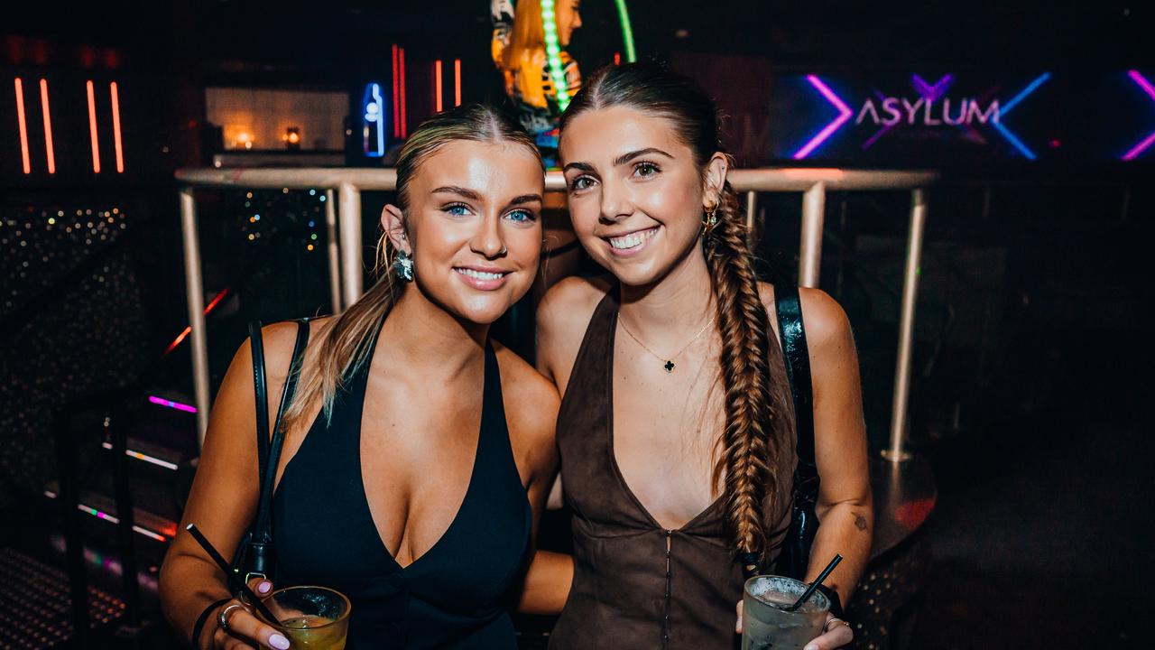 Tara Banks and Gemma Gardiner at Asylum. Picture: Jayden Guarnaccia