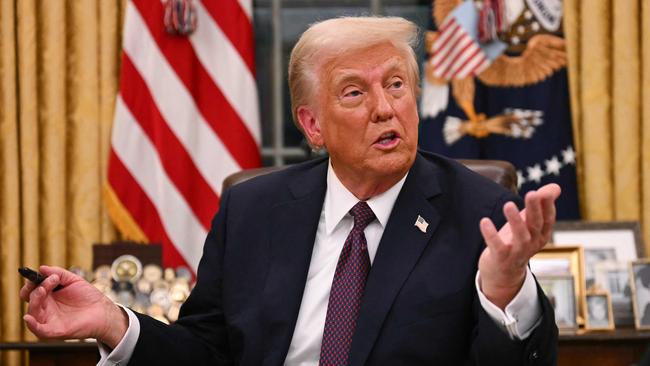 Despite previous comments he would consider the exemptions, US President Donald Trump ultimately decided against the provisions for Australia. Picture: NewsWire/ Jim Watson/ POOL/ AFP