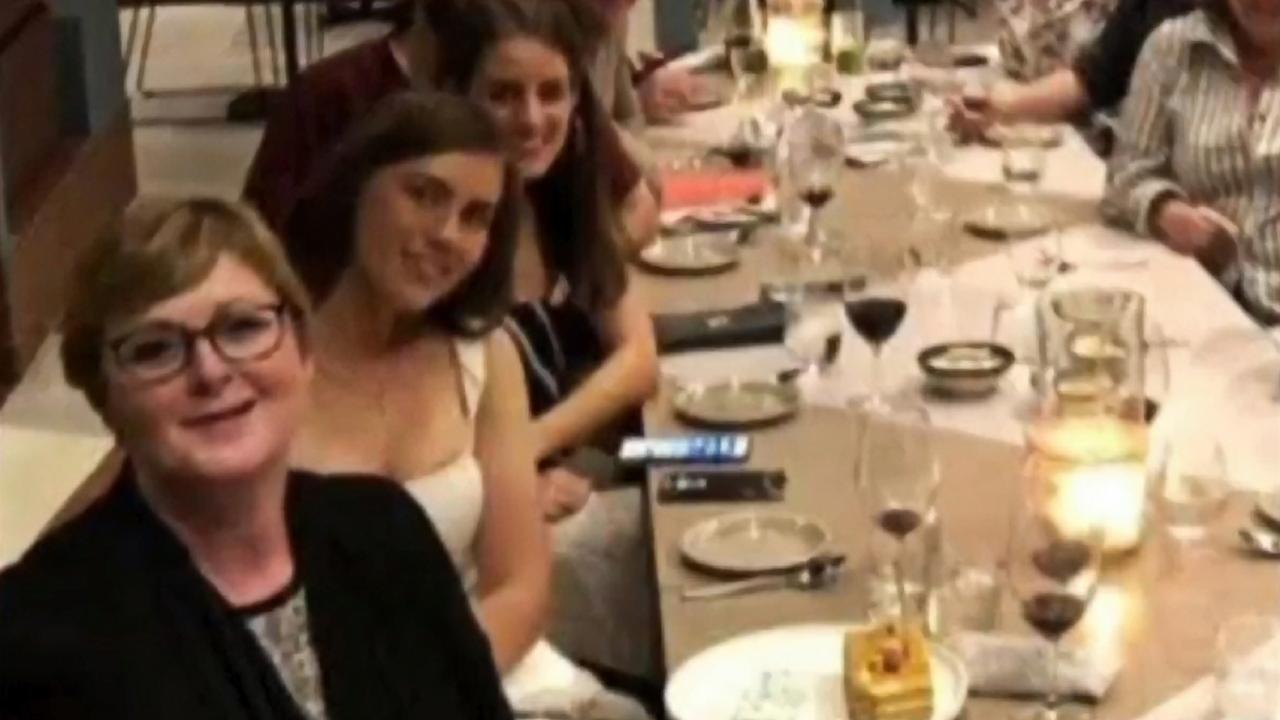 Higgins (second from left) at a dinner function with Reynolds in Perth in 2019 . Source: SkyNews