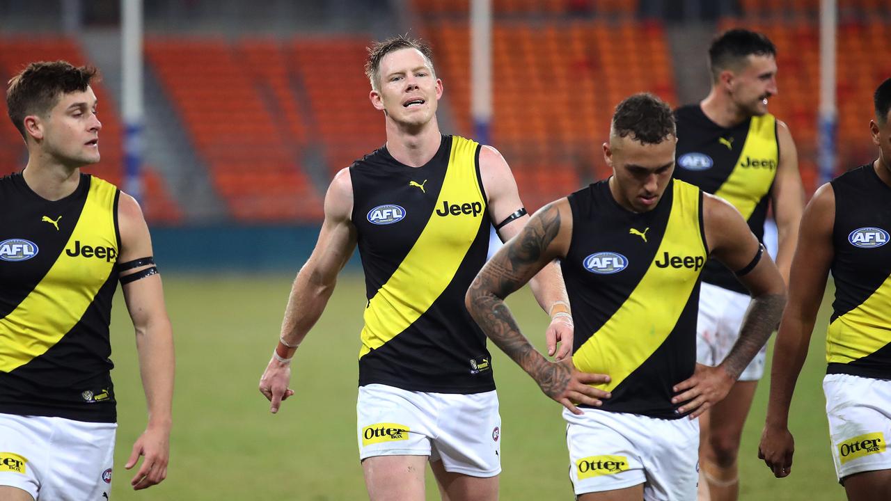 Richmond’s Jack Riewoldt has kicked eight goals from eight games in 2020. Picture: Phil Hillyard