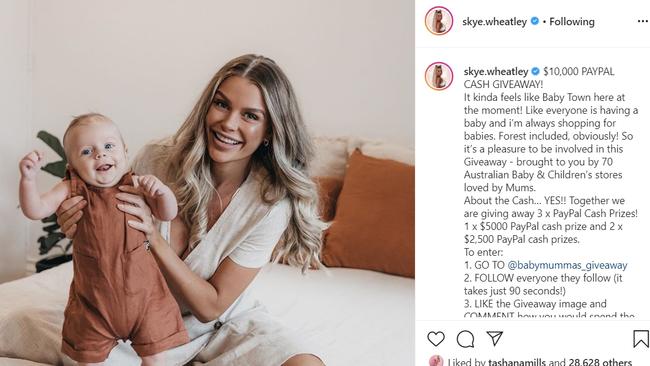 Skye Wheatley’s $10,000 giveaway.