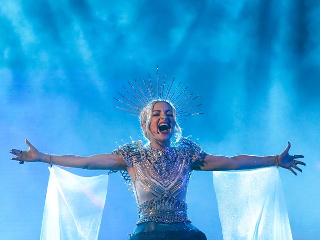 Kate Miller-Heidke credited the diehard Eurovision fans at the selection shows and rehearsals for giving her the lift she needed for her scene-stealing performance. Picture: AAP