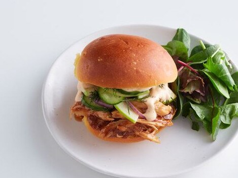 BBQ chicken burgers.