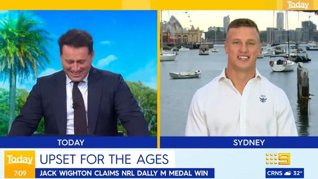 Karl Stefanovic loved Jack Wighton's Maccas run.