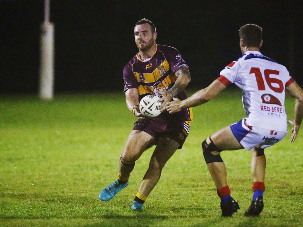 Cockatoos' Reece Hanlon in action in the Cairns and District Rugby League (CDRL) match between the Ivanhoe Knights and the Southern Suburbs Cockatoos, held at Smithfield. Picture: Brendan Radke