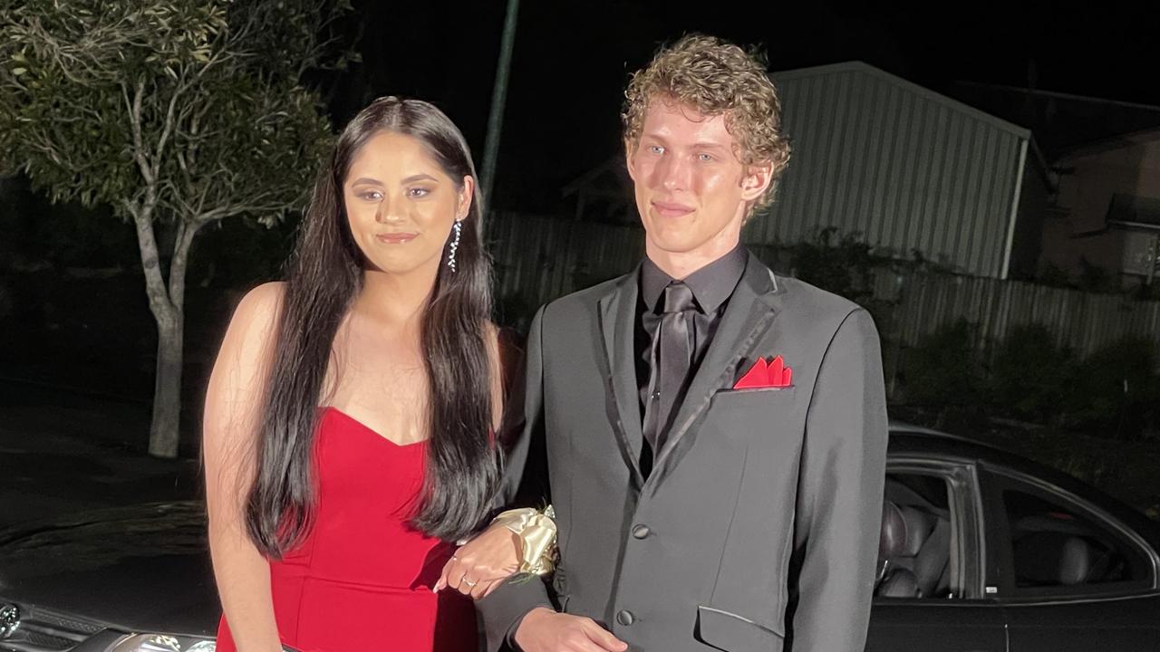 The students arrive at St Mary's College formal at the Brolga Theatre.