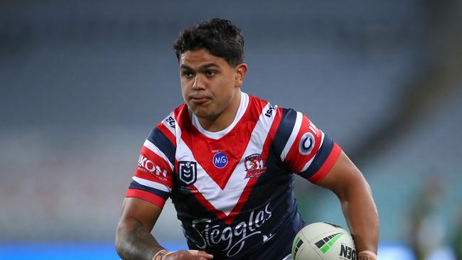 Latrell Mitchell is being hunted by the Titans. Picture: Cameron Spencer