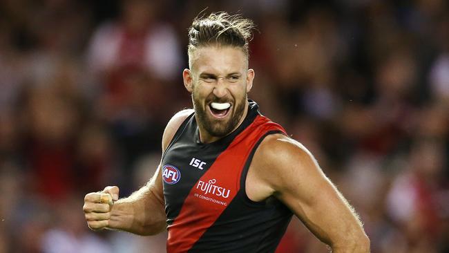 Cale Hooker kicks a last-quarter goal against Adelaide in the opening round. Picture: Michael Klein