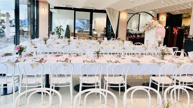 The dining space at Lombra restaurant, in the Ocea apartment complex at West Lakes.