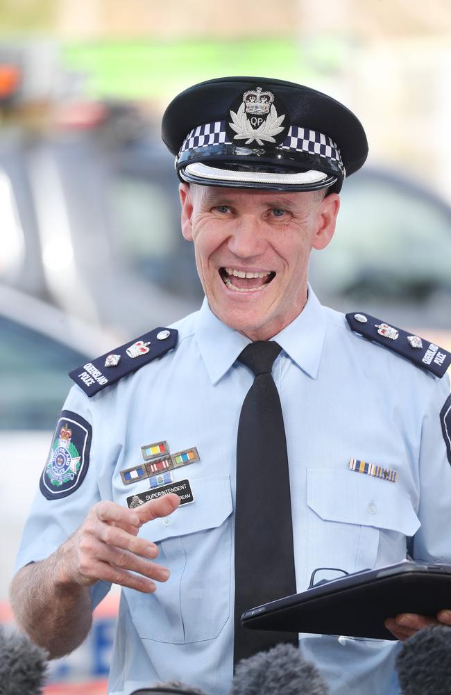 Superintendent Christopher Stream at the Gap Walkabout. Picture: Annette Dew