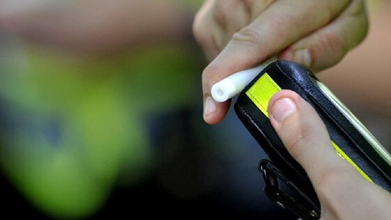 A 56-year-old man allegedly blew more than three times over the limit when stopped for a random breath test overnight