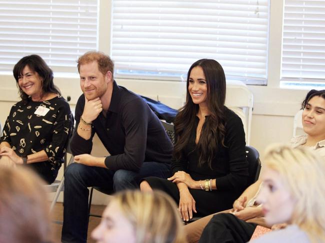 The Sussexes mark Mental Health Awareness Month with a youth group visit.