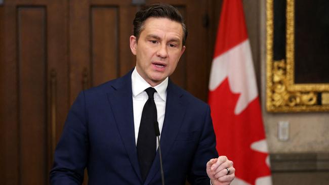 Waiting in the wings, Canadian Conservative Party leader Pierre Poilievre has built a following among disaffected blue-collar voters. Picture: AFP