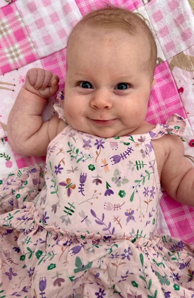 Georgia Heidenreich: Born on 9/7/23, Georgia is almost 4 months old. Alexandra Heidenreich said her daughter, Georgia is Bundaberg’s cutest baby because her cheeks are like pillows.
