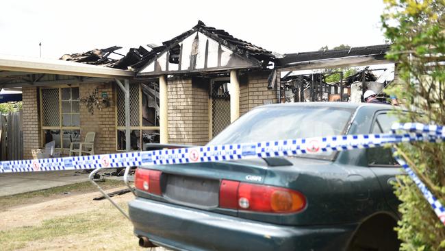 A vehicle damaged at a house fire at 3 De Havilland Drive in Bray Park. Picture: Marcel Baum