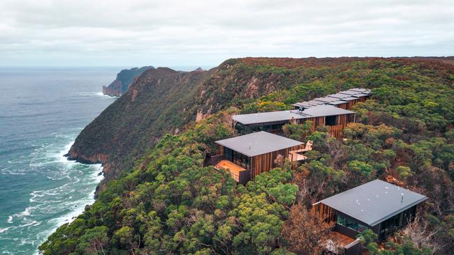 SUNDAY ESCAPE. NEW WALKS AROUND THE WORLD. Spend two nights at Cape Pillar Lodge during the Three Capes Lodge Walk. Picture: Tasmania Walking Company